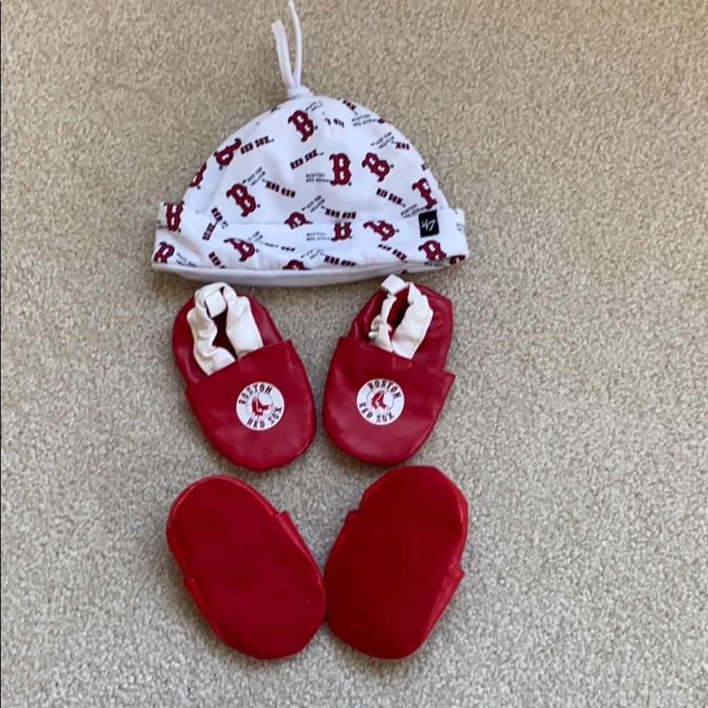 Infant Red Sox Beanie and Slip-on Moccasins